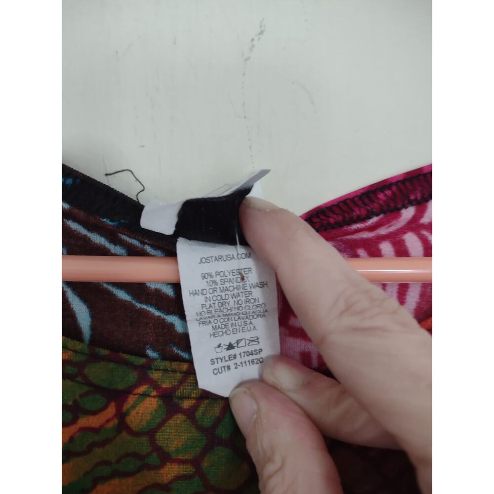 Vintage Jostar Dress Women's Size Medium Multicolor Made in the USA Artsy Funky - Picture 3 of 4